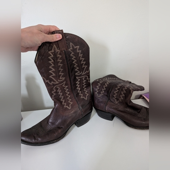 Biltrite Womens Sz 11 Brown Leather Cowboy Cowgirl Boots Brown Vintage - Picture 10 of 10